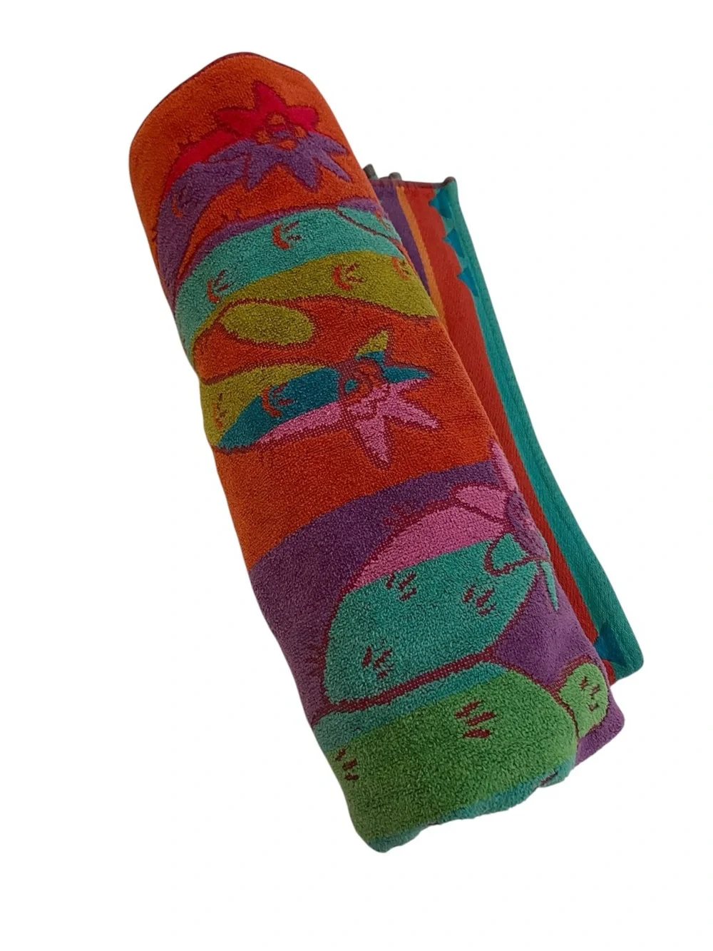 Royal Terry Colorful Southwest Cactus Motif Beach Towel Boho Unisex